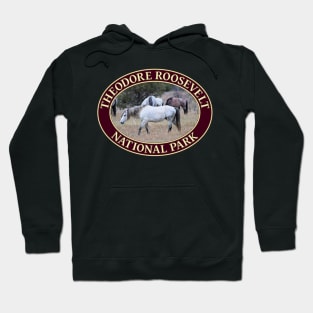 Wild Horses at Theodore Roosevelt National Park in Medora, North Dakota Hoodie